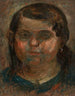 Tête d'une petite fille en robe bleue - Tadeusz Makowski — vista dell’opera