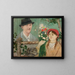 Idylle près d'une clôture, autoportrait di una ragazza con fiori e un cane - Tadeusz Makowski — quadro incorniciato alla parete