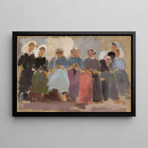 Tadeusz Makowski - Knitting women sketch.webp