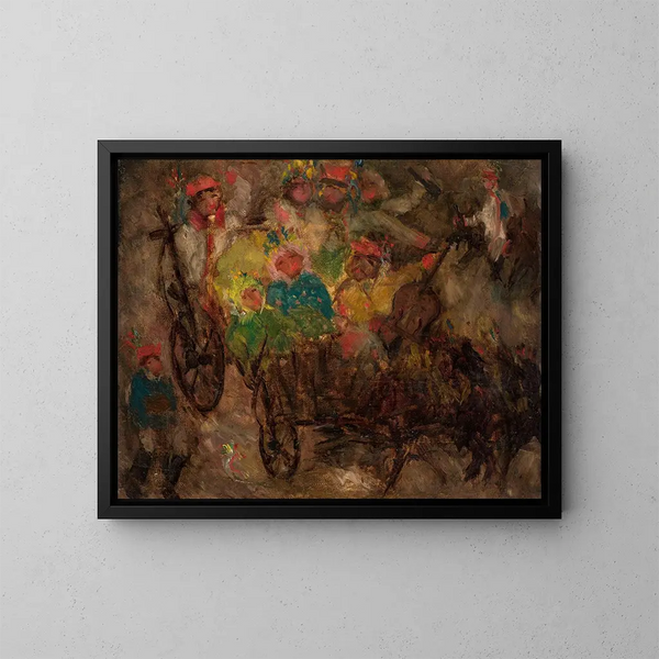 Matrimonio a Cracovia - Tadeusz Makowski — quadro incorniciato alla parete