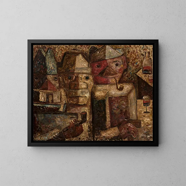 La Buvette - Tadeusz Makowski — quadro incorniciato alla parete