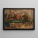 Paesaggio con camino industriale - Tadeusz Makowski — quadro incorniciato alla parete