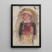 Petite fille en gilet rouge - Tadeusz Makowski — quadro incorniciato alla parete