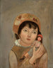 Piccola ragazza con una bambola - Tadeusz Makowski — vista dell’opera