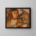 Piccola ragazza con una capra - Tadeusz Makowski — quadro incorniciato alla parete
