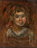 Piccola ragazza con un nastro rosso - Tadeusz Makowski — vista dell’opera