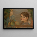 Piccole ragazze con uva - Tadeusz Makowski — quadro incorniciato alla parete