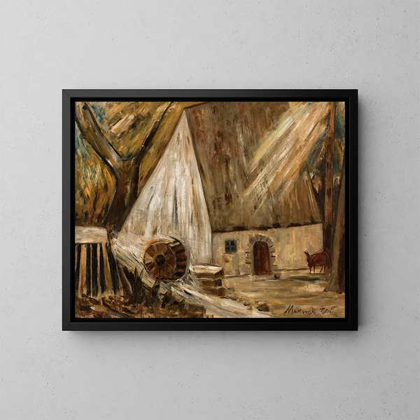 Moulin à Banay - Tadeusz Makowski — quadro incorniciato alla parete