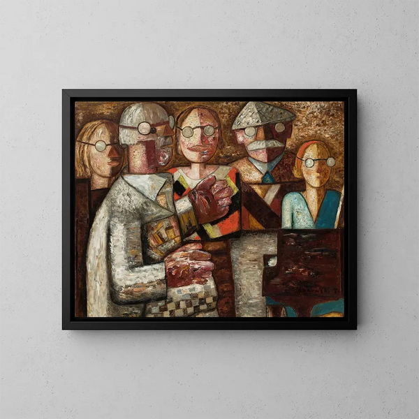 Performance musicale - Tadeusz Makowski — quadro incorniciato alla parete