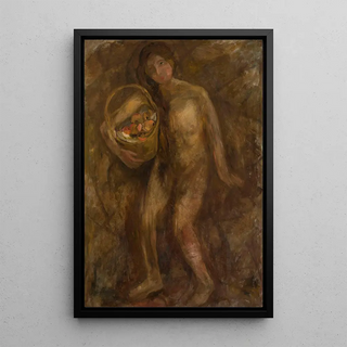 Tadeusz Makowski - Nude girl with a basket of apples.webp