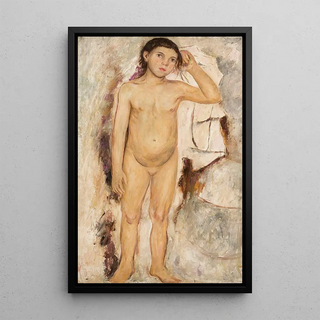 Tadeusz Makowski - Nude little girl with a raised hand.webp