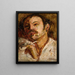 Ritratto di un uomo che fuma una pipa - Tadeusz Makowski — quadro incorniciato alla parete
