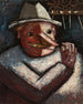 Ritratto di un uomo con pipe - Tadeusz Makowski — vista dell’opera