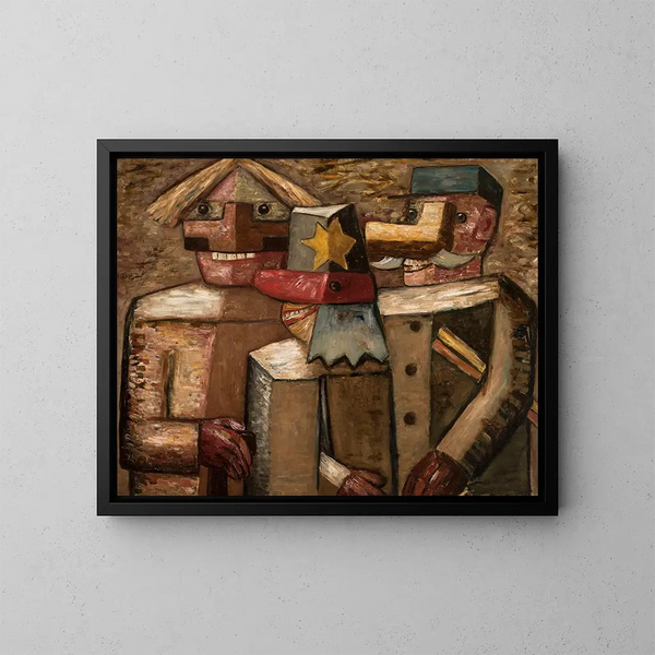 Cheminots - Tadeusz Makowski — quadro incorniciato alla parete