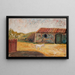 Fattoria rurale con un puledro bianco - Tadeusz Makowski — quadro incorniciato alla parete