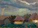 Paesaggio rurale con arcobaleno - Tadeusz Makowski — vista dell’opera