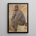 Pêcheur assis avec une pipe - Tadeusz Makowski — quadro incorniciato alla parete