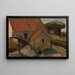 Piccola casa con tetto rosso - Tadeusz Makowski — quadro incorniciato alla parete