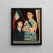Due bambini con una bandiera francese - Tadeusz Makowski — quadro incorniciato alla parete