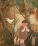 Due bambini con un gatto - Tadeusz Makowski — vista dell’opera