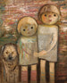 Due bambini con un cane - Tadeusz Makowski — vista dell’opera