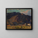 Vista di un villaggio sullo sfondo di montagne - Tadeusz Makowski — quadro incorniciato alla parete