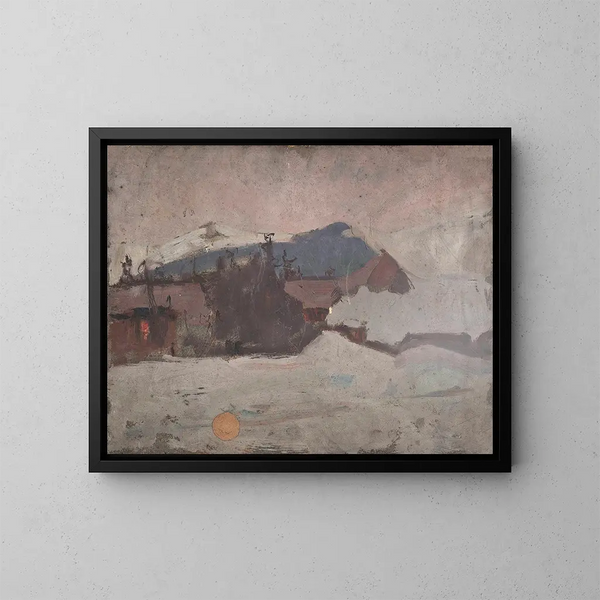 Paesaggio invernale - Tadeusz Makowski — quadro incorniciato alla parete