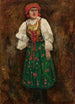 Femme en costume folklorique de Cracovie - Tadeusz Makowski — quadro incorniciato alla parete