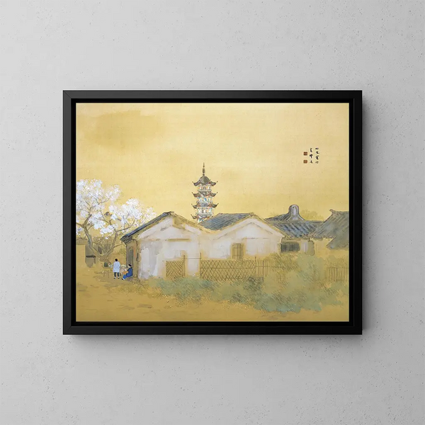 Primavera tranquilla a Jiangnan - Takeuchi Seihō — quadro incorniciato alla parete
