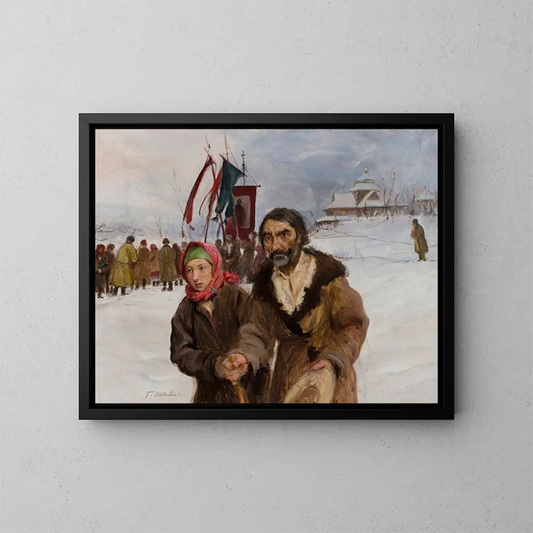 Procession des Highlanders - Teodor Axentowicz — quadro incorniciato alla parete