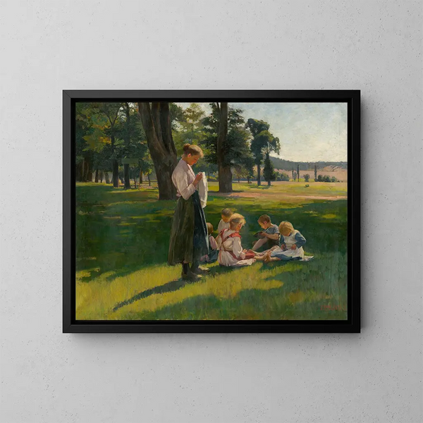 Nel prato - Teodor Zemplényi — quadro incorniciato alla parete