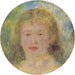 Tête de femme Jeanne Samary - Pierre-Auguste Renoir — ambientato in un interno