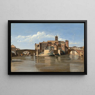 L'Isola e il ponte San Bartolomeo, Roma - Jean-Baptiste-Camille Corot