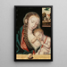 La Vierge à l'Enfant assise devant un rebord - Le Maître du Perroquet — quadro incorniciato alla parete