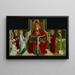 La Trinità con la Vergine, i santi Giovanni Evangelista, Stefano e Lorenzo, e un donatore - L'Atelier di Peter Hemmel von Andlau — quadro incorniciato alla parete