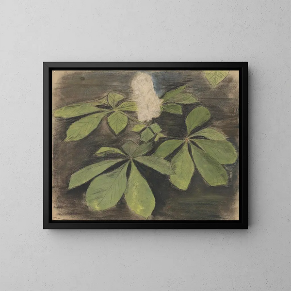 Foglie di castagno - Theo Nieuwenhuis — quadro incorniciato alla parete