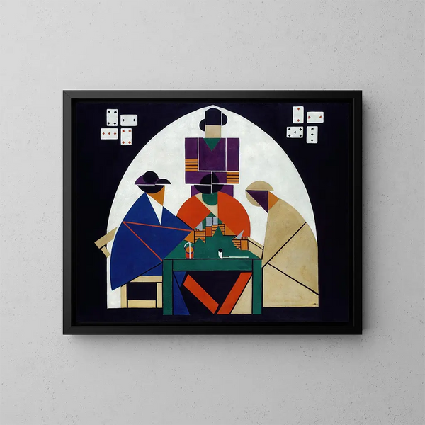 I giocatori di carte - Theo van Doesburg — quadro incorniciato alla parete