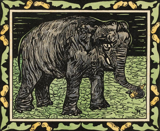 Elefante con una bottiglia - Theo van Hoytema — vista dell’opera