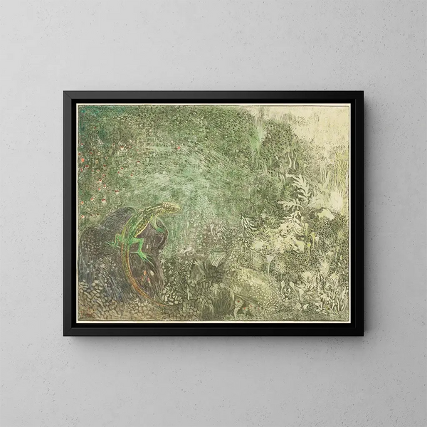 Airone su una pietra - Theo van Hoytema — quadro incorniciato alla parete