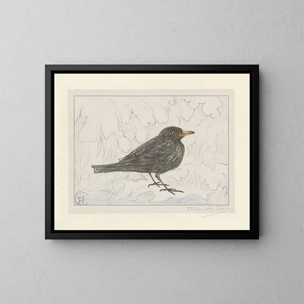 Merle noir - Theo van Hoytema — quadro incorniciato alla parete