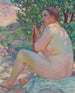 Alla ombra del cespuglio - Theo van Rysselberghe — vista dell’opera