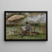 Armand Heins che dipinge en plein air - Theo van Rysselberghe — quadro incorniciato alla parete