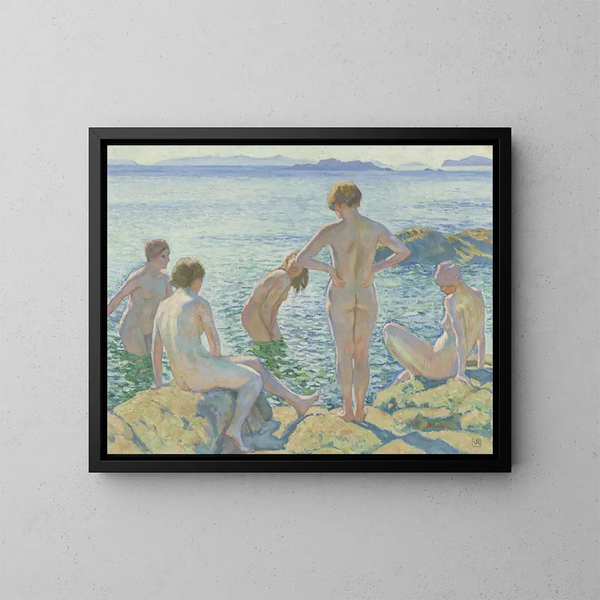 Baadsters - Theo van Rysselberghe — quadro incorniciato alla parete