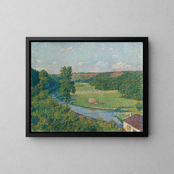 La valle della Sambre - Theo van Rysselberghe — quadro incorniciato alla parete