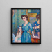 Madame von Bodenhausen con il suo bambino Luli - Theo van Rysselberghe — quadro incorniciato alla parete