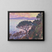 Pin di parasol vicino al mare Mediterraneo al tramonto - Theo van Rysselberghe — quadro incorniciato alla parete