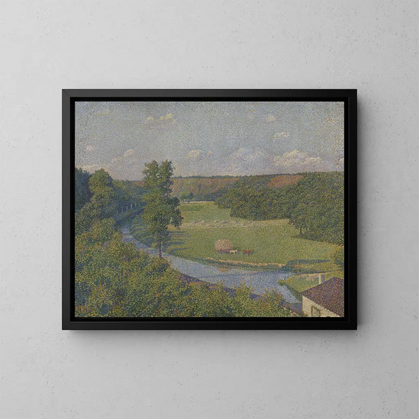 La valle della Sambre - Theo van Rysselberghe — quadro incorniciato alla parete