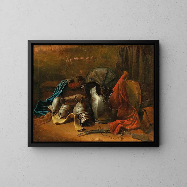 Natura morta con un'armatura - Theodoor Boeyermans — quadro incorniciato alla parete