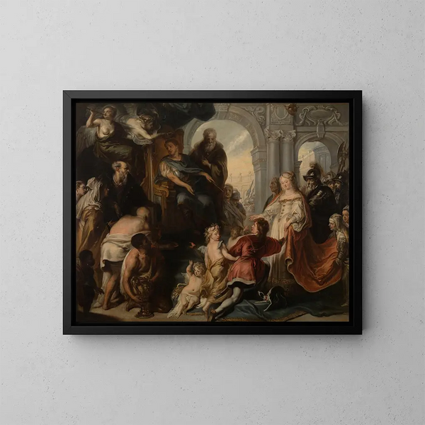 La continenza di Scipione l'Africano - Theodoor van Thulden — quadro incorniciato alla parete