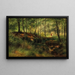 Raccolta di bacche in una foresta d'estate - Theodor Blache — quadro incorniciato alla parete